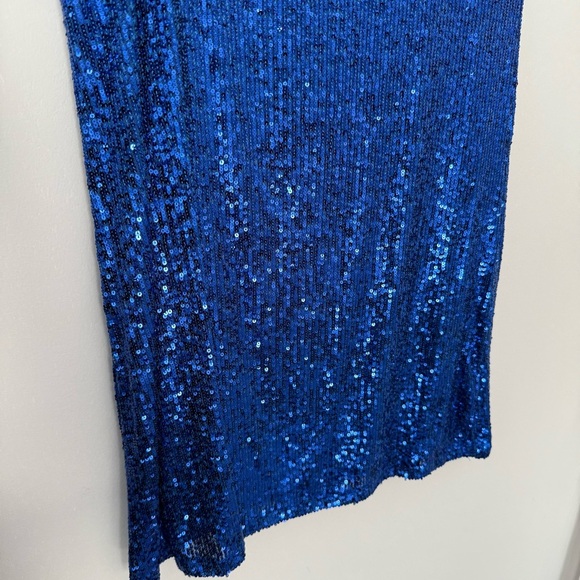 Elegant Blue Sequin Sparkly Party Dress Dress Size S/M - Picture 8 of 10